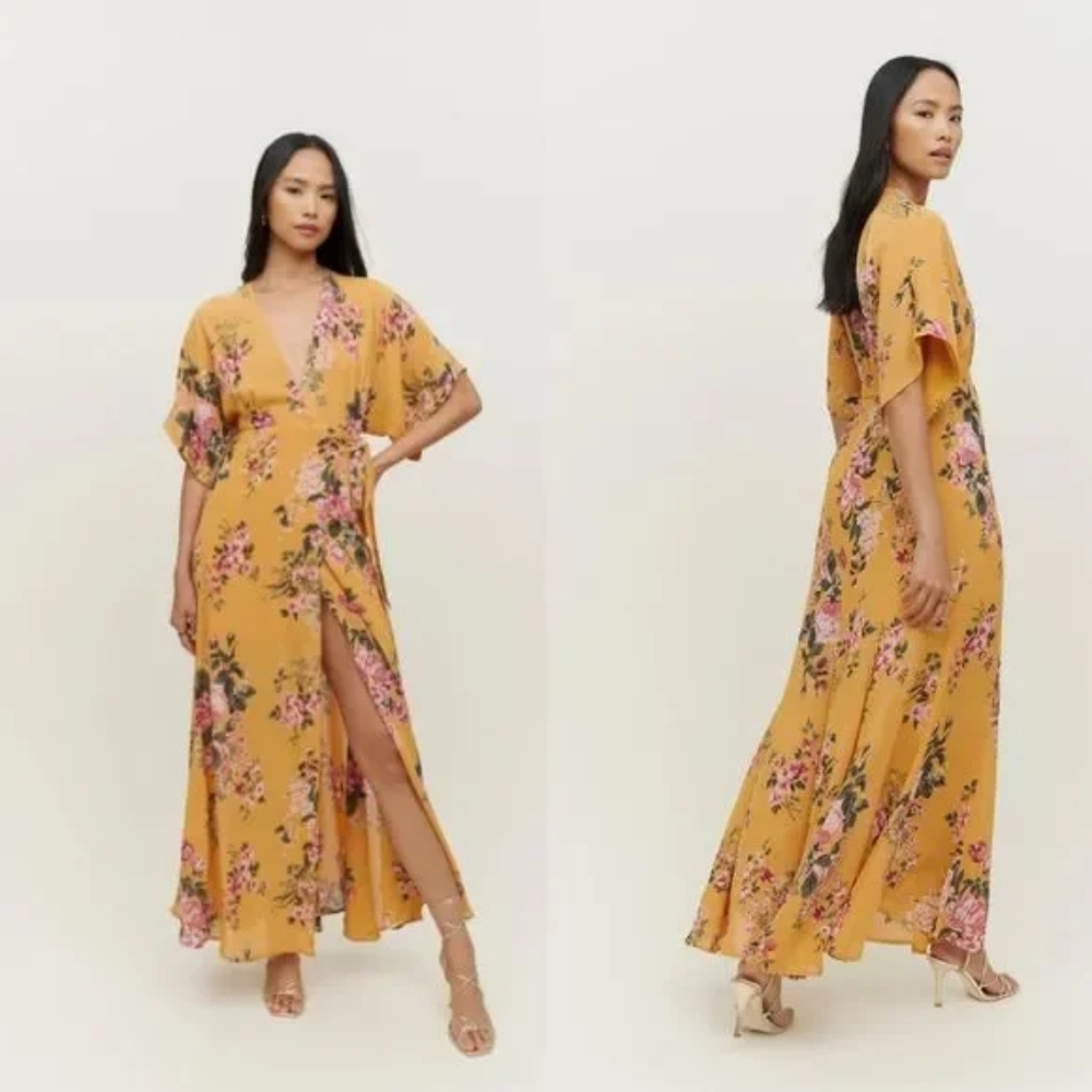 Reformation Winslow Dress Angelica XS Golden Floral